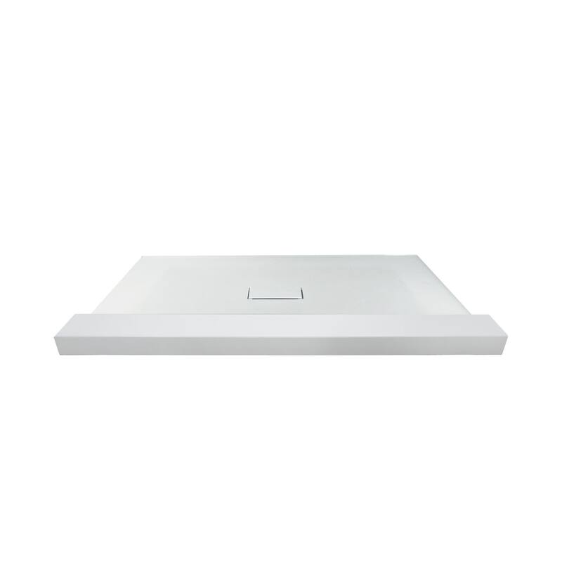 Transolid FZST6040C 59-1/8" x 40-1/2" Rectangular Shower Base with - White