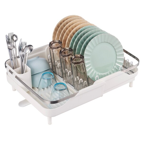 VEVOR Large Capacity Dish Drying Rack Stainless Steel Over The Sink Single Tier Cup and Utensil Holder Bed Bath Beyond 39002860