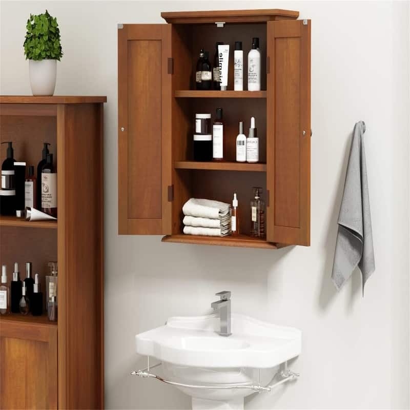 Bathroom Wall Cabinet - 8"D x 21.1"W x 24"H