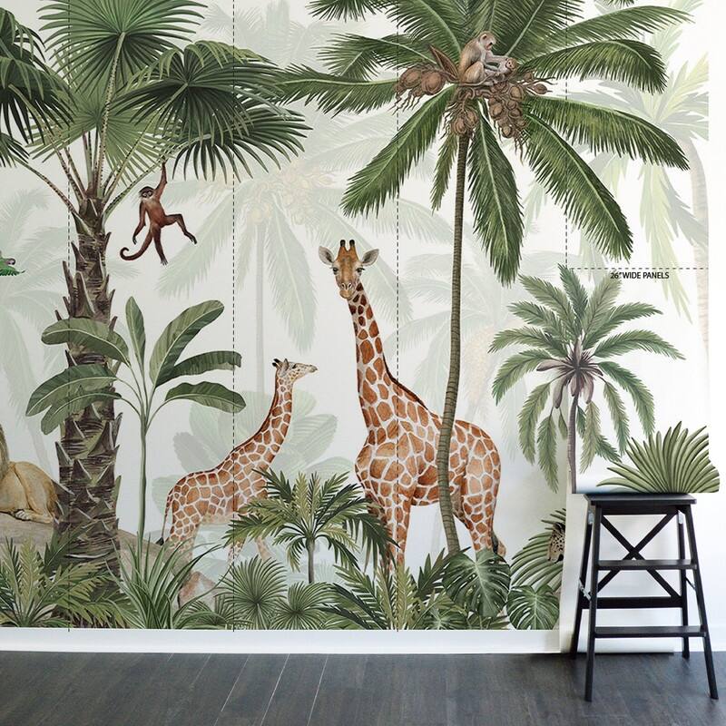 Tempaper Jungle Party Peel and Stick Wall Mural - 8' x 13'