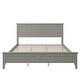 preview thumbnail 4 of 22, Queen Platform Bed with Slatted Headboard and Solid Pine Frame