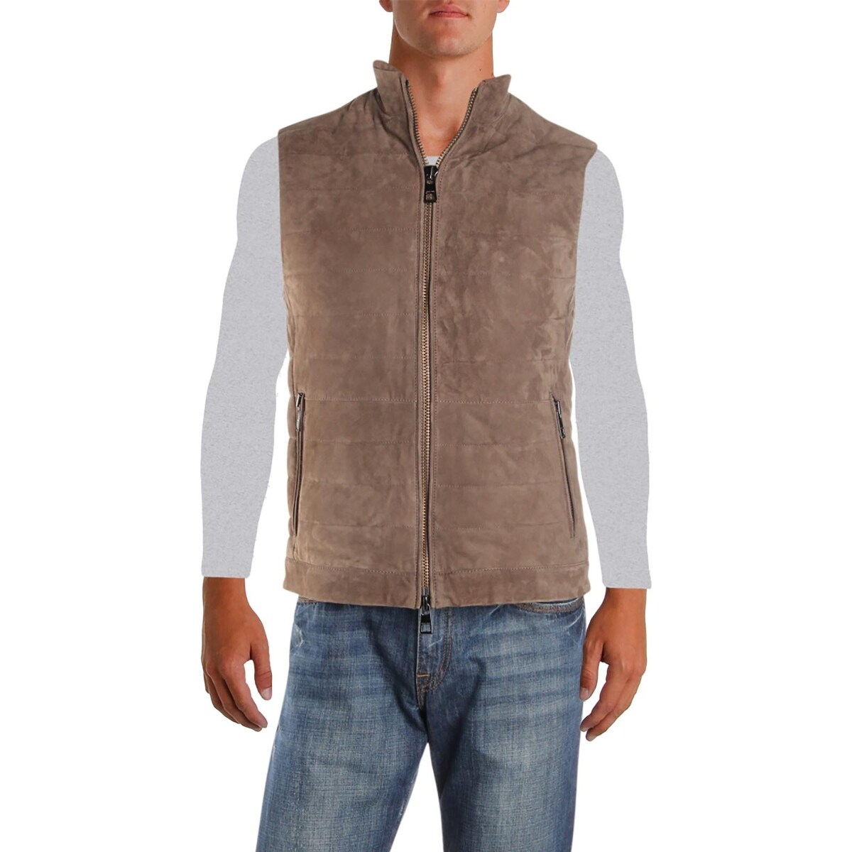 michael kors vest mens brown