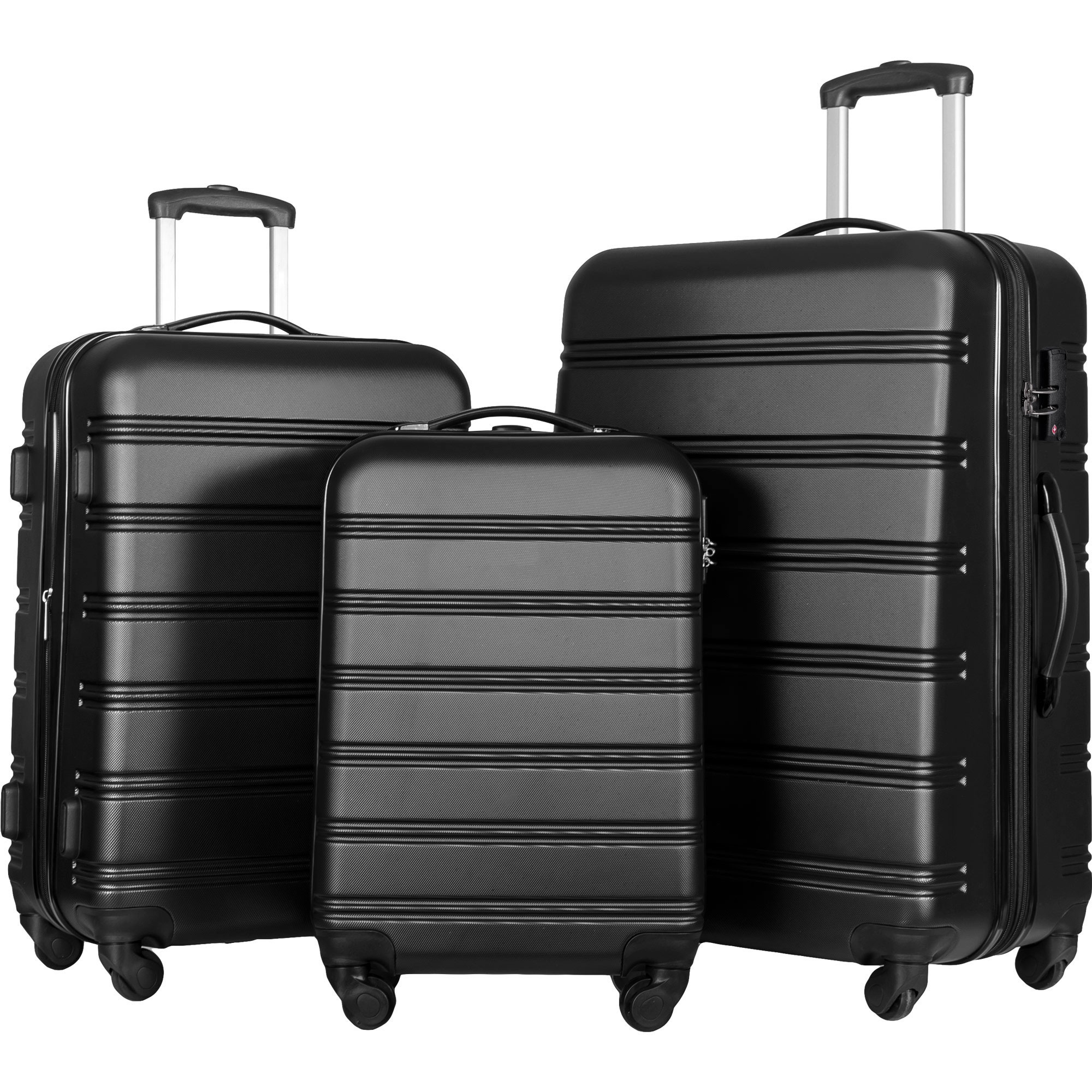 Luggage 3 Piece Sets Hardside Lightweight Suitcase with Double Spinner Wheels TSA Lock 20in 24in 28in Bed Bath Beyond 40290915
