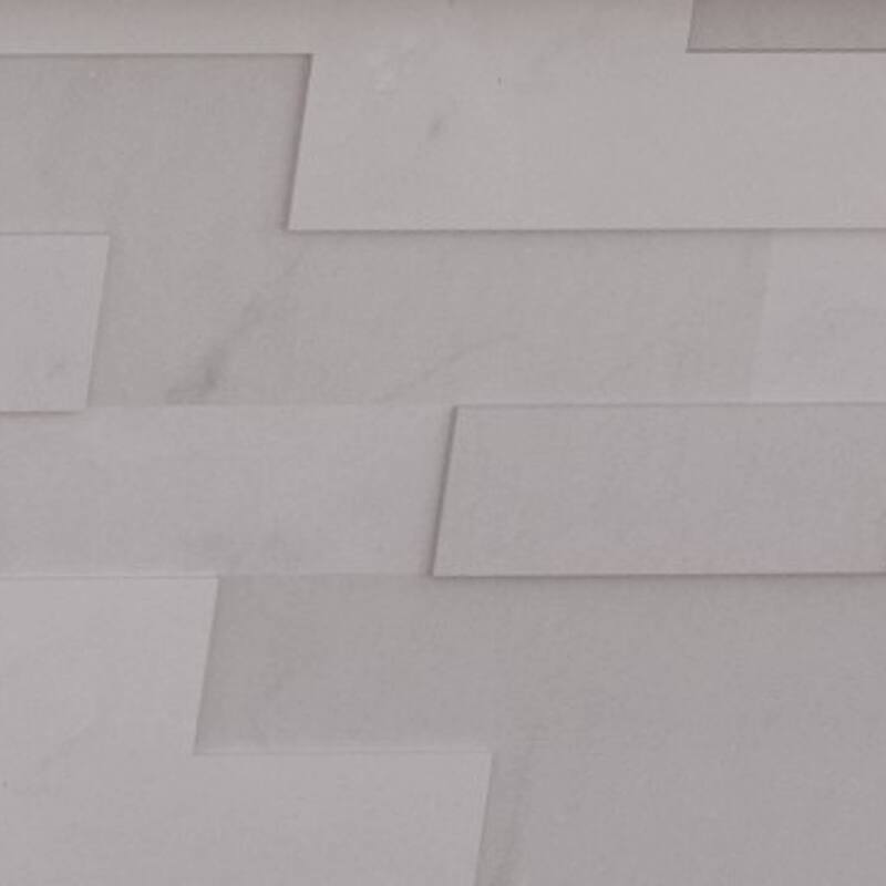 Cliffside 8 in. x 22 in Panel and 8 in. x 24 in. Corner Honed Marble Wall Tile - Panel - 7.87 in. x 21.65 in. - Porcelain