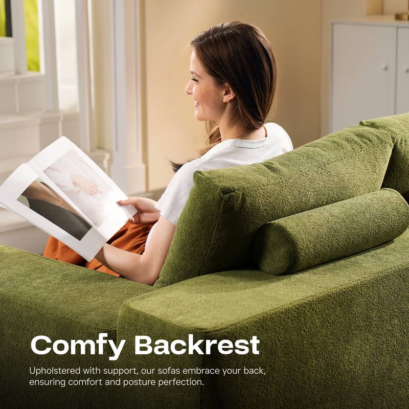 ​​OVIOS Modern Minimalist No-Assembly Living Room Set​