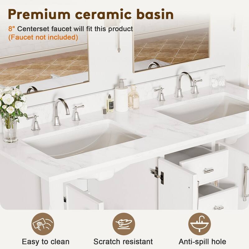 54-Inch Solid Wood Bathroom Vanity with Sink – Minimalist Design for Modern Interiors