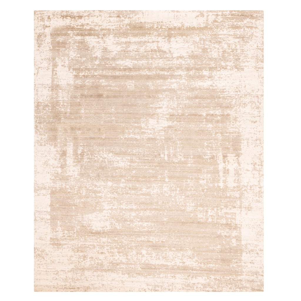 ECARPETGALLERY Hand Loomed Elysian Taupe Rug - 7'11 x 9'11