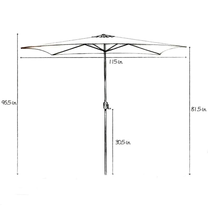 Davee Furniture 10' x 6.5' Rectangular Market Umbrella