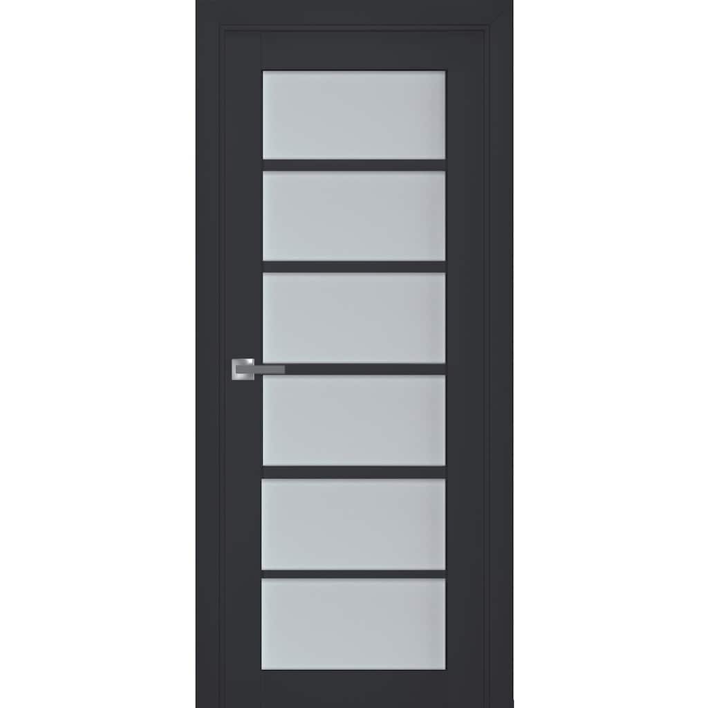 SartoDoors Veregio 7602 | Interior French Doors French Door | Solid Wood w/ Glass | Slab Only | 18x80, Antracite