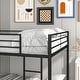 preview thumbnail 4 of 6, Full over Full Metal Bunk Bed with Upper-level Guardrail & Stepped Tube, Heavy Duty Space-Saving Design, Easy Assembly, Black