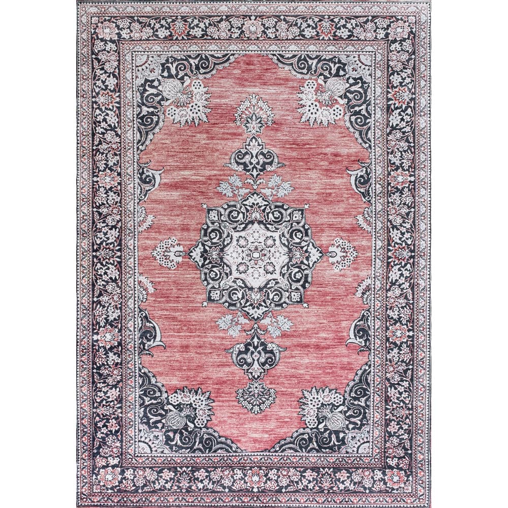 JONATHAN Y Wincer Bohemian Distressed Chenille Machine-Washable Area Rug