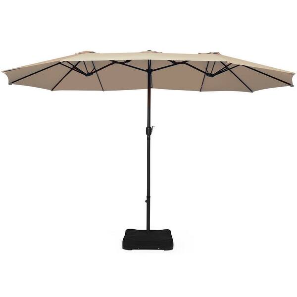 Shop Black Friday Deals On 15 Ft Patio Umbrella Outdoor Umbrella With Crank Base Overstock 30732408