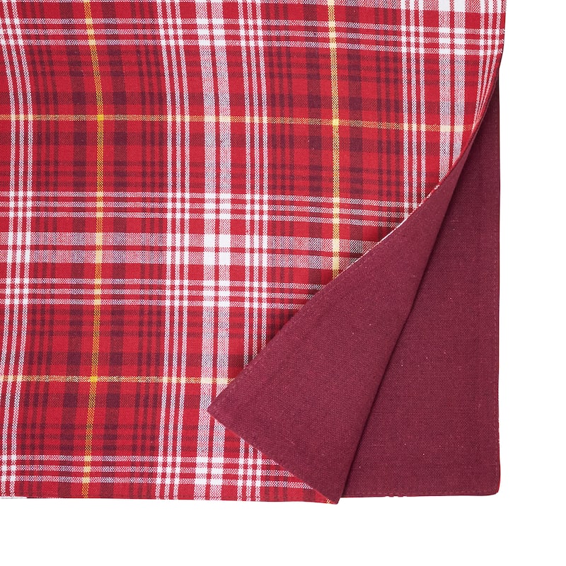 Recycled Plaid Table Runner - 13"x72"