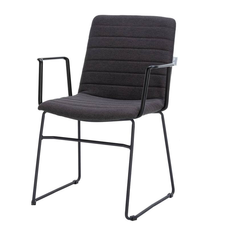 Zylar Ergonomic Guest Chair with Leather, Stainless Steel Base, High-Density Foam, Modern Design for Office or Waiting Room
