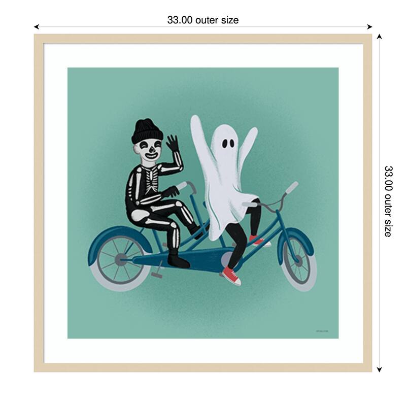 Hometown Halloween IX by Softshell Studio Wood Framed Wall Art Print - Large