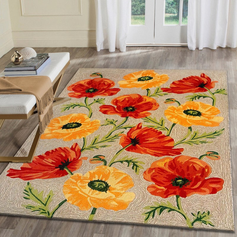 Liora Manne Ravella Icelandic Poppies Indoor/Outdoor Rug