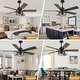 preview thumbnail 23 of 38, Cusp Barn 52/60/72 Inch Farmhouse Caged Ceiling Fan with Lights and Remote, Industiral 6 Speeds Chandelier Ceiling Fan