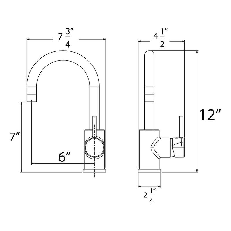 Bar or Lavatory Faucet in a Chrome Finish - Single Hole Installation