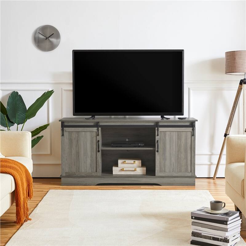 Yaheetech Industrial Classic Farmhouse TV Stand for TVs up to 65"