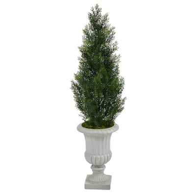 46" Mini Cedar Artificial Pine Tree in Decorative Urn - 16.5"