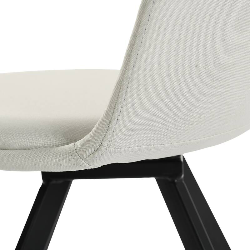 HomyLin Swivel Dining Chairs Set of 4 Upholstered Fabric Armless Accent Chair