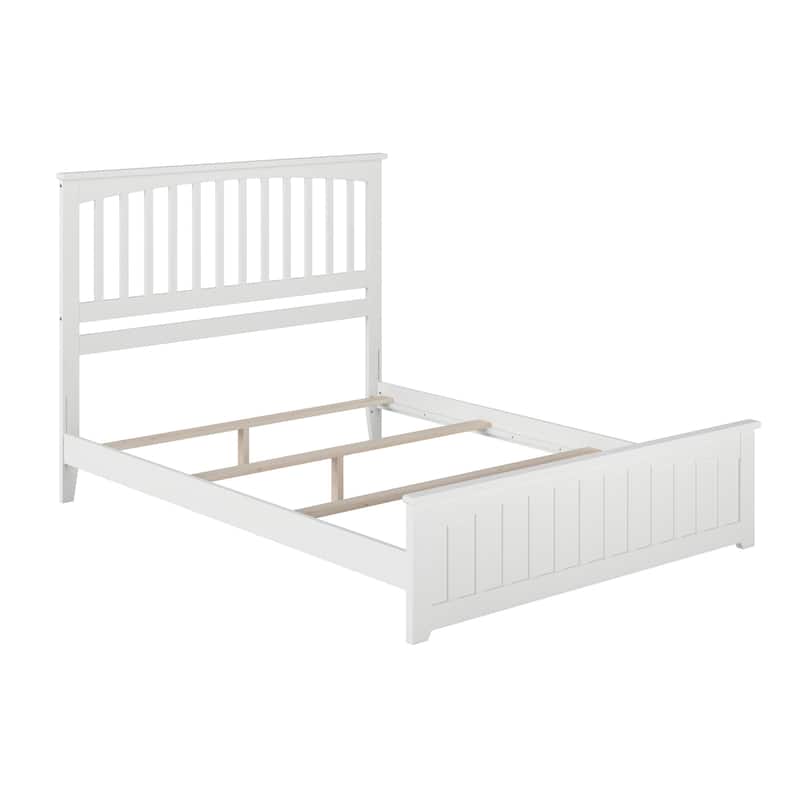 Mission Queen Foundation Bed Frame with Matching Footboard in White