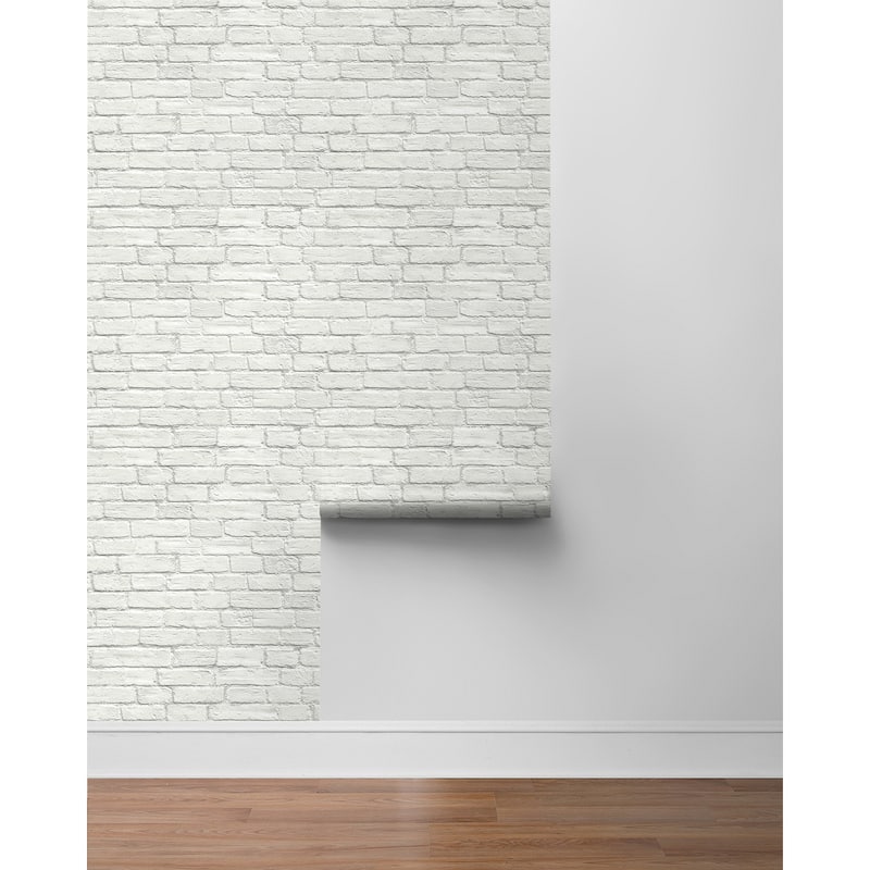Seabrook Designs Industrial Faux Brick Prepasted Wallpaper - 20.5 in. W x 33 ft. L
