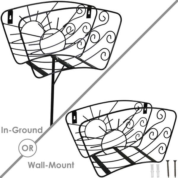 Shop Sunnydaze Metal Garden Hose Stand Holder With Decorative Sun