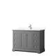 Option Dark Gray, Chrome Trim, White Cultured Marble Top