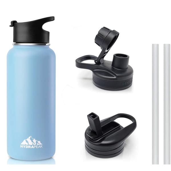 Hydrapeak 32oz Stainless Steel Water Bottle, BPA Free Leak Proof - 3 Lids,  Sky - 32 oz - Bed Bath & Beyond - 30314688