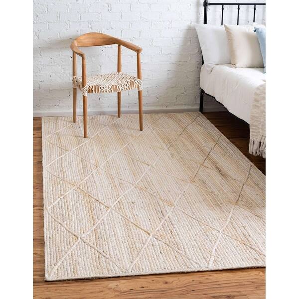 Unique Loom Trellis Braided Jute Area Rug Overstock 31996805