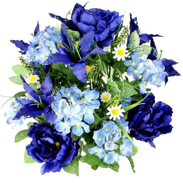 24-stem Faux Tiger Lily and Peony Mixed Bouquet - On Sale