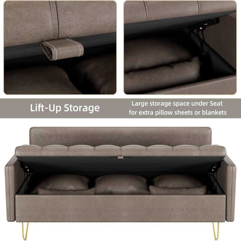 3-Seater Faux Leather Sofa