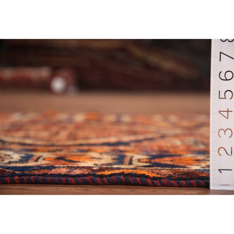 Hand Knotted Oriental 100% Wool Carpet Traditional Tribal Oranges & Rust Lori Area Rug - 8' 2'' X 4' 3''