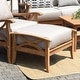 preview thumbnail 11 of 11, Cambridge Casual Lowell Teak Patio Ottoman with Cushion