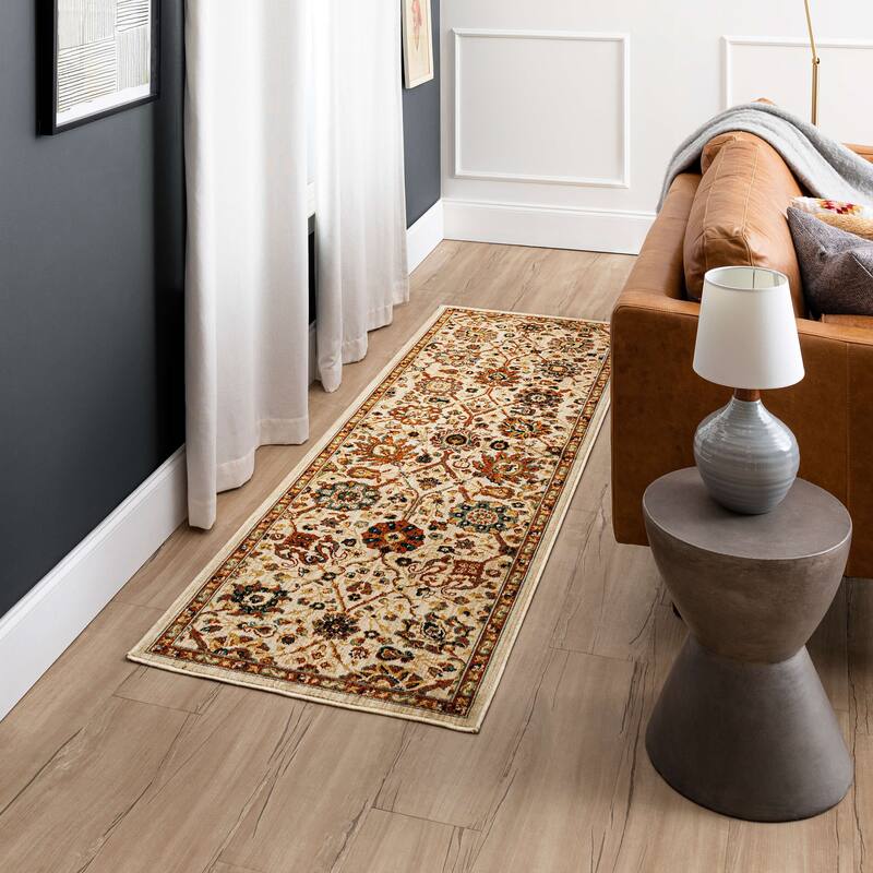 Mohawk Home Regents Halls Ornamental Area Rug - 2' 6" x 10' - Cream - Runner