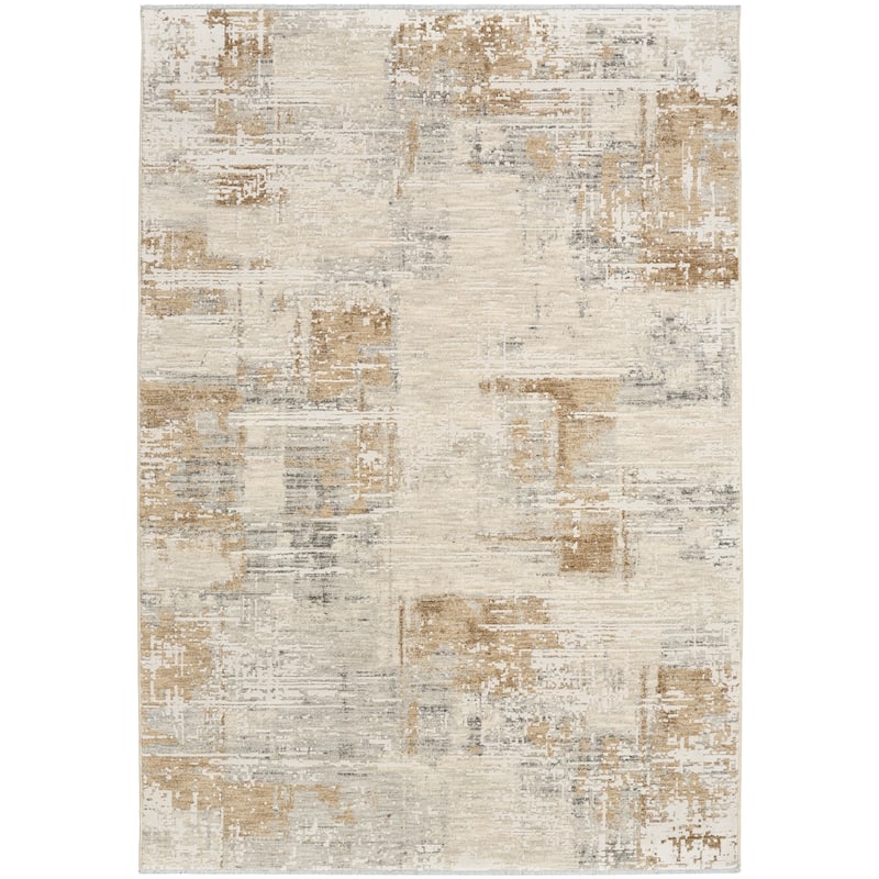 Calvin Klein CK078 Summit Ivory Multicolor Textured Indoor Rug - Ivory Multicolor - 5'3" x 7'9"