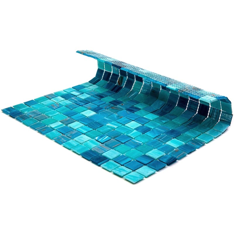 Apollo tile 12" x 12" Mingles Glossy Turquoise Green Glass Tile (20 sq ft/case) - 20 Pack