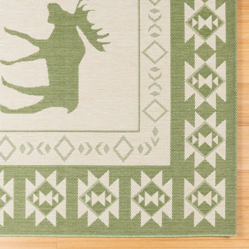 Gertmenian Paseo Yoder Rustic Tribal Moose Indoor/ Outdoor Area Rug