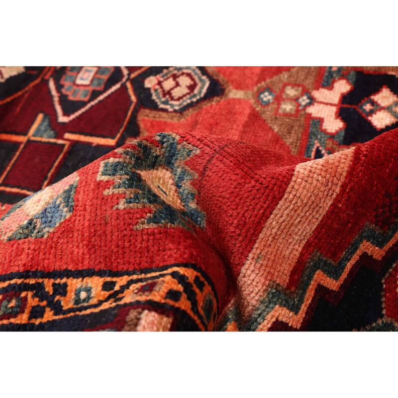 ECARPETGALLERY Hand-knotted Anatolian Vintage Red Wool Rug - 4'1 x 6'0