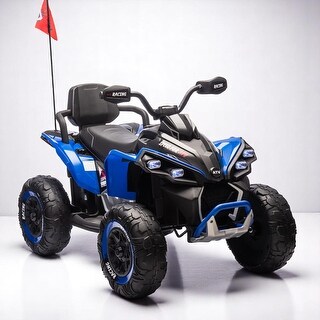 24V Ride-On Car for Kids with Remote Control,USB,MP3,Shock Absorbers,English Storytelling - Electric Vehicle with Bonus Stickers