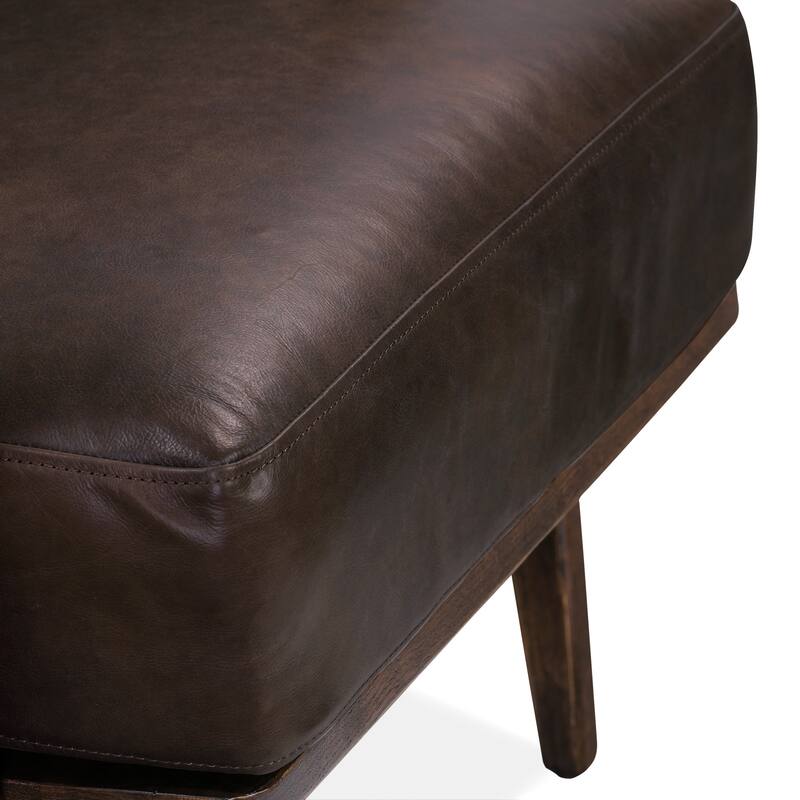 Poly & Bark Verity Leather Lounge Chair - Full Grain Genuine Italian Leather