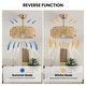 preview thumbnail 9 of 21, 19.69'' Boho Rattan Caged Ceiling Fan