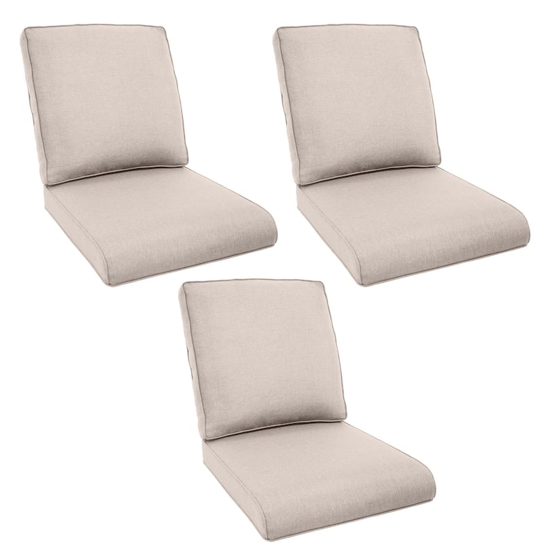 Pocassy 22x25x4" Cushion for Outdoor Swivel Chairs Sofa Set - Beige Cushion - 3 Set Seat & Back Cushion