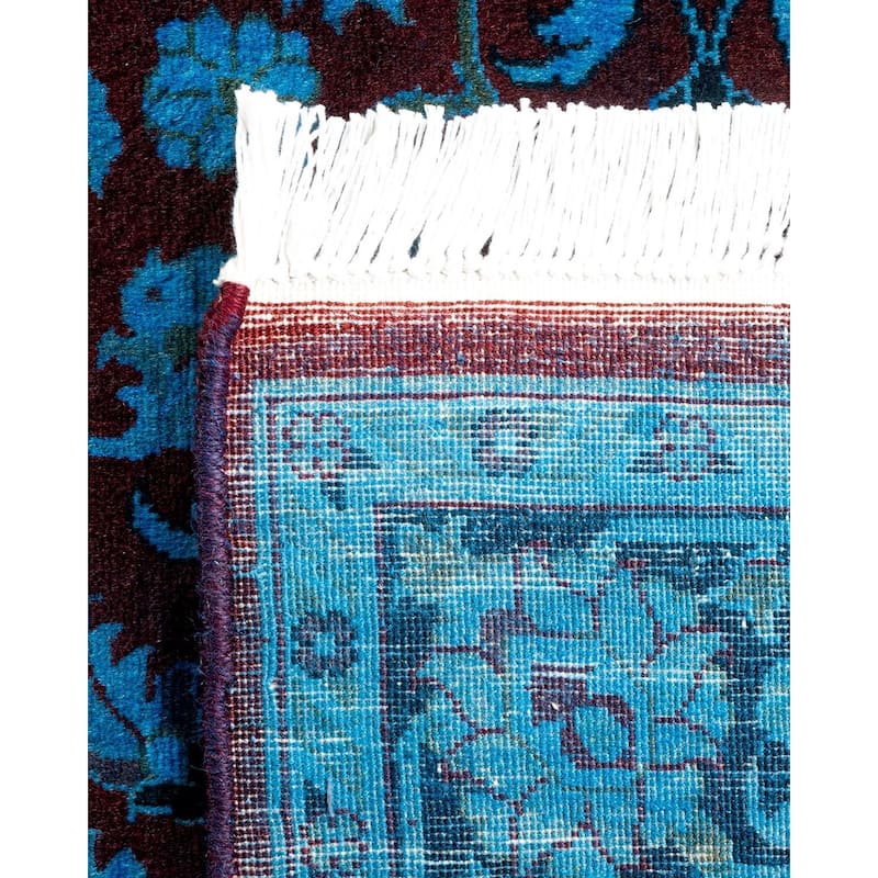 Overton Hand Knotted Wool Vintage Inspired Modern Contemporary Overdyed Red Area Rug - 3' 1" x 5' 2"