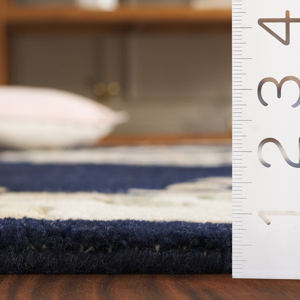 dimension image slide 5 of 8, SAFAVIEH Handmade Aubusson Hrachuhi Traditional Wool Rug