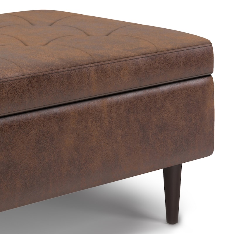 WYNDENHALL Blanchette Mid Century Modern Storage Ottoman