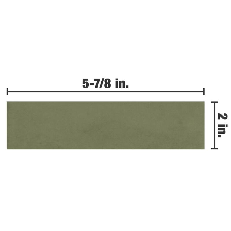Merola Tile Coco Matte Moss Verde 2" x 5-7/8" Porcelain Floor and Wall Tile