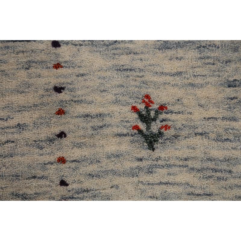 Little Animals Tribal Gabbeh Oriental Rug Handmade Wool Carpet - 3'11" x 5'9"