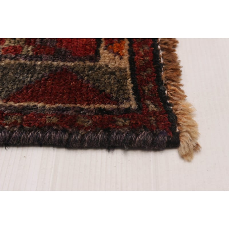 ECARPETGALLERY Hand-knotted Melis Vintage Red Wool Rug - 4'4 x 14'4
